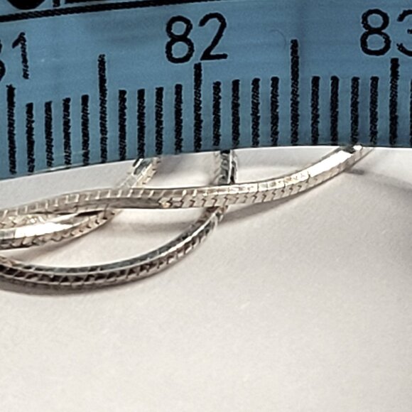 30 Inch Sterling Silver Snake Necklace, 925 Sterling Silver Chain 30in- NEW! - Picture 7 of 14